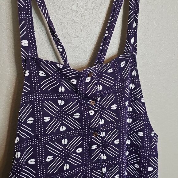 ADE+AYO Purple Geometric Pattern Overall Jumpsuit XXL - Picture 3 of 9